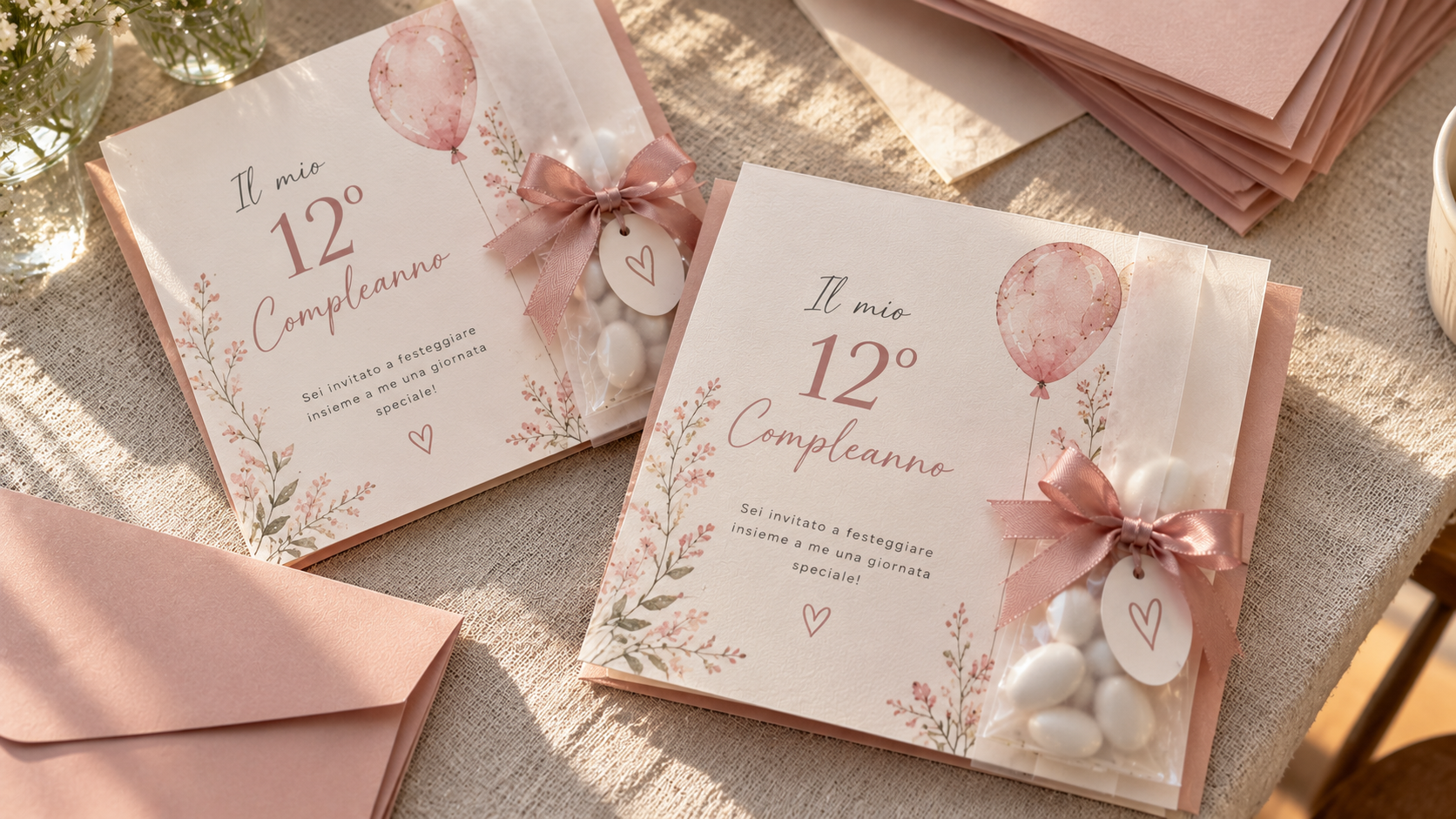 Inviti artigianali personalizzati per compleanni